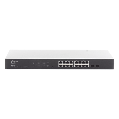 Switch Omada SDN Administrable / 16 puertos Gigabit y 2 puertos SFP / Funciones sFlow, QinQ y QoS / Administración centralizada OMADA