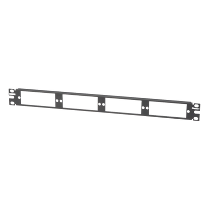 Patch Panel de Fibra Óptica, Para 4 Placas Acopladoras FAP o FMP, Color Negro, 1UR