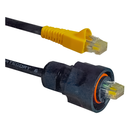 Patch Cord Industrial Ruggedized a Plug Modular, Cat6, de 0.91 Metros (3 Pies), Color Negro