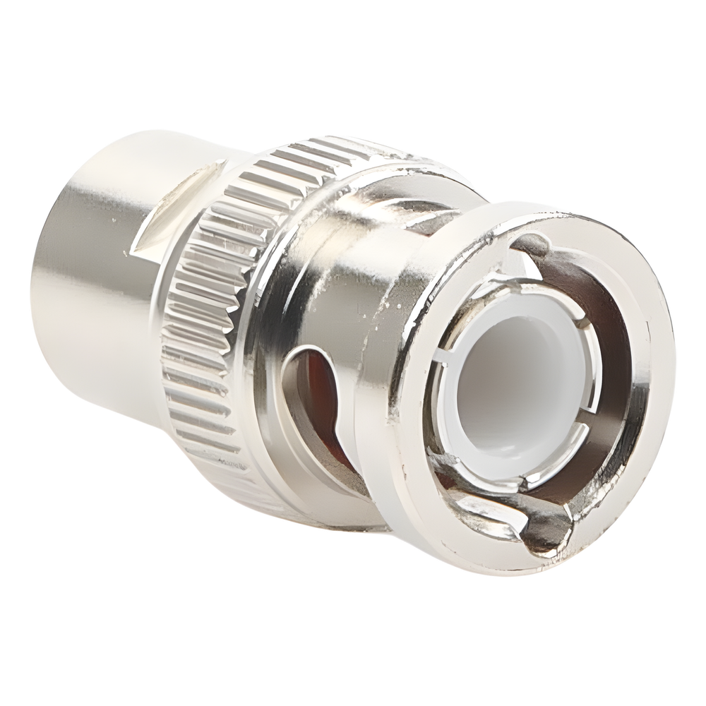 Conector BNC Macho de Rosca para Cable LP-142, RG-58/U, RG-142/U, Níquel, Oro, Delrin