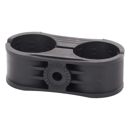 Sujetador Plástico para Cable Coaxial 1-5/8" / Doble / Montaje en Varilla Roscada 3/8" o M10 / Paquete de 10 Piezas