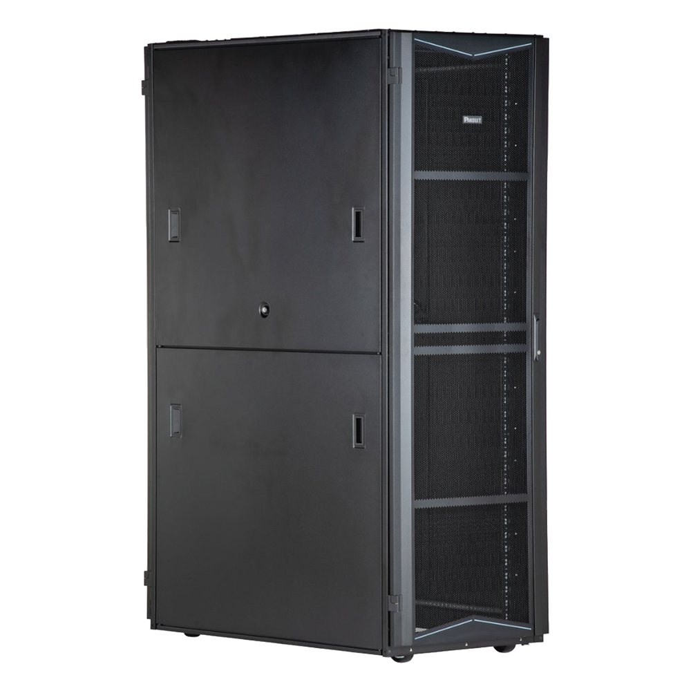 Gabinete FlexFusion para Centros de Datos, 45 UR, 800 mm de Ancho, 1200 mm de Profundidad, Fabricado en Acero, Color Negro