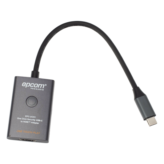 Adaptador USB-C a HDMI con Seguridad de Un Clic | Resolución 4K Ultra HD 60Hz | HDMI 2.0b 18 Gbps | DP 1.2a | Silenciamiento de Video Instantáneo |