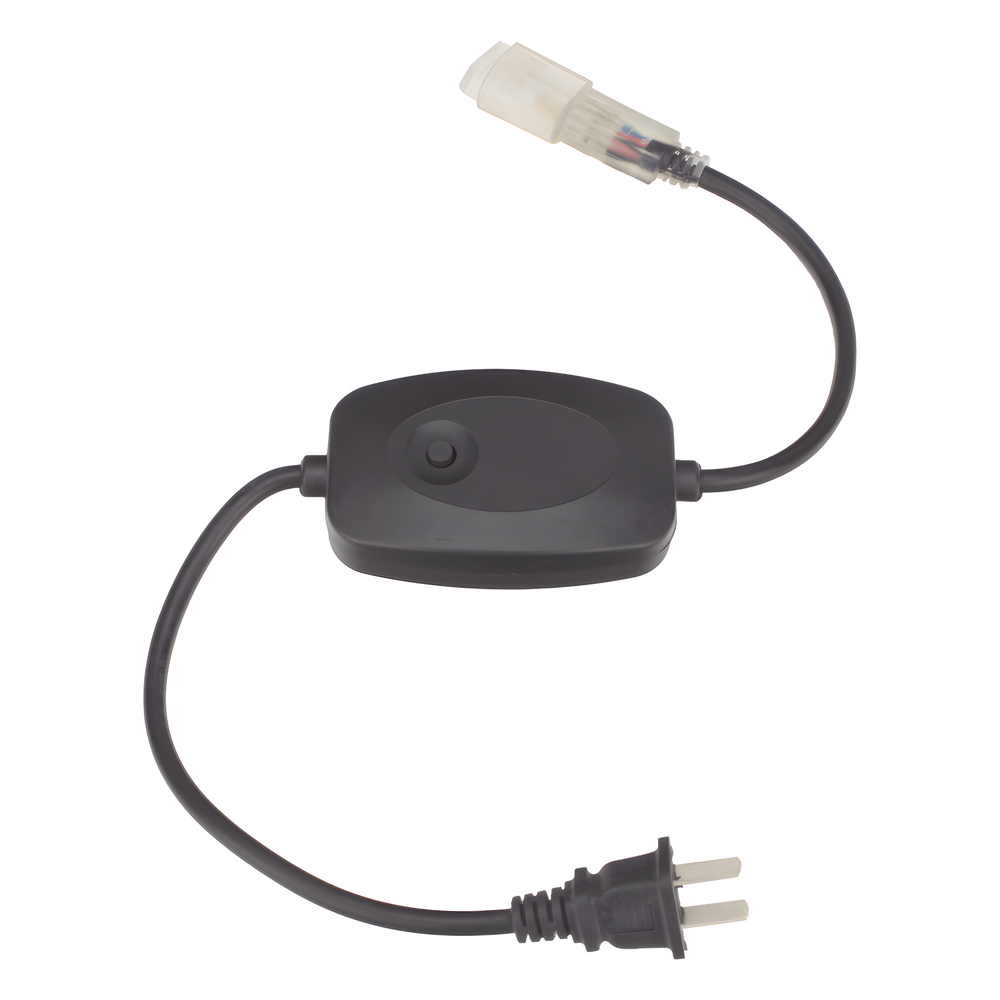 Adaptador de corriente con control de funciones manual, para manguerea Neón LED RGB JUML-5050-03.