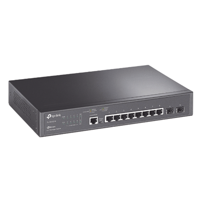 Switch JetStream SDN Administrable 8 puertos 10/100/1000 Mbps + 2 puertos SFP, administración centralizada OMADA SDN