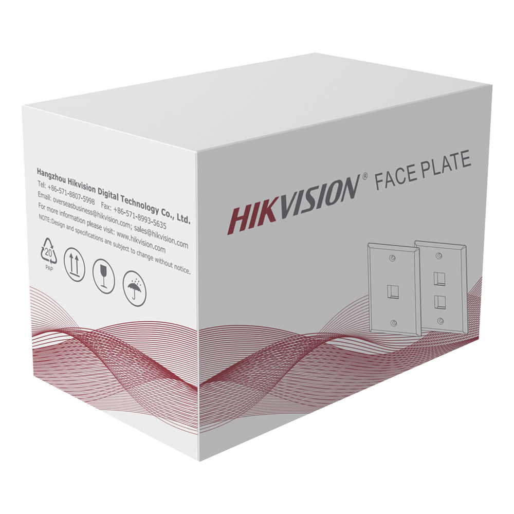 Placa de Pared (Face Plate) / 2 Puertos / Color Blanco / Caja con 20 Piezas / ABS