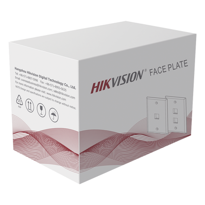 Placa de Pared (Face Plate) / 2 Puertos / Color Blanco / Caja con 20 Piezas / ABS