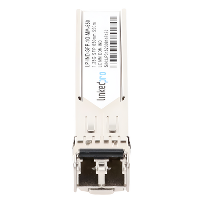 Transceptor Óptico Industrial SFP (Mini-Gbic) / Multimodo 850 nm / 1.25 Gbps / 1000BASE-SX / Conectores LC/UPC Dúplex / DDM / Hasta 550 m
