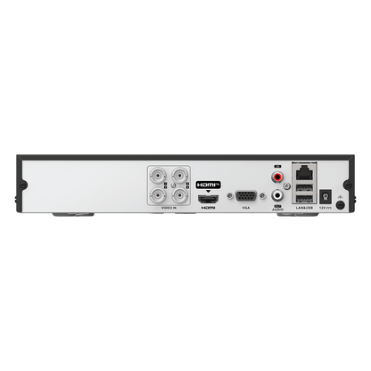DVR 4 Canales TURBOHD + 4 Canales IP / 8 Megapixel (4K) / Audio Bidireccional / ACUSENSE / 1 Bahía de Disco Duro / Salida de Video en Full HD / H.265+