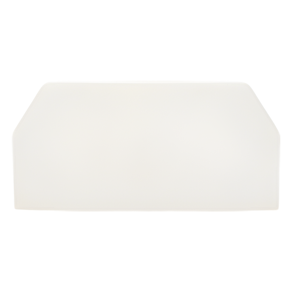 Tapa Final, para uso con canaleta T45, Material PVC Rígido, Color Blanco Mate