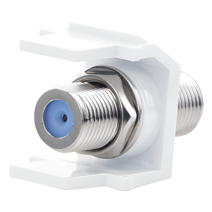 Módulo Acoplador Coaxial Tipo F, Keystone, de 75 Ohms, 3.0 GHz, Color Blanco