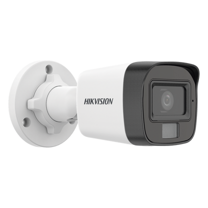 [Dual Light] Bala IP 2 Megapixel (1080p) / Lente 2.8 mm / Ángulo de visión 101° / 20 mts IR + 15 mts Luz Blanca / Micrófono Integrado / ACUSENSE Lite