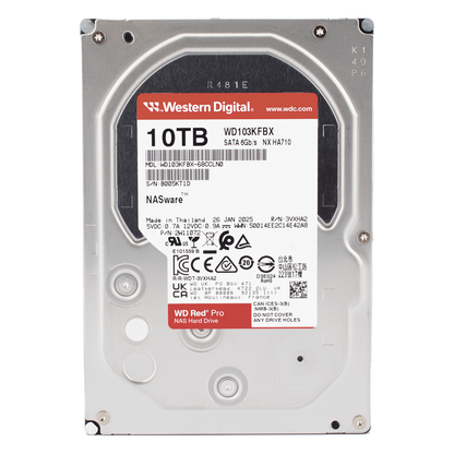 Disco Duro Red Pro de 10TB / 7200 RPM / Optimizado para NAS / Uso 24-7 / 5 Años de Garantia
