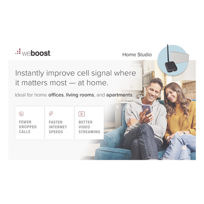 KIT de Amplificador de Señal Celular Home Studio/ Datos 2G, 3G, 4G / Llamadas / Mejora la señal para cubrir hasta 60 m² como una habitación, casa