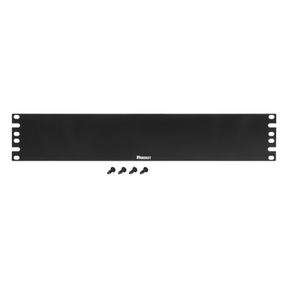 Tapa Ciega Para Rack Estándar de 19in, Plano, de Acero, 2UR, Color Negro