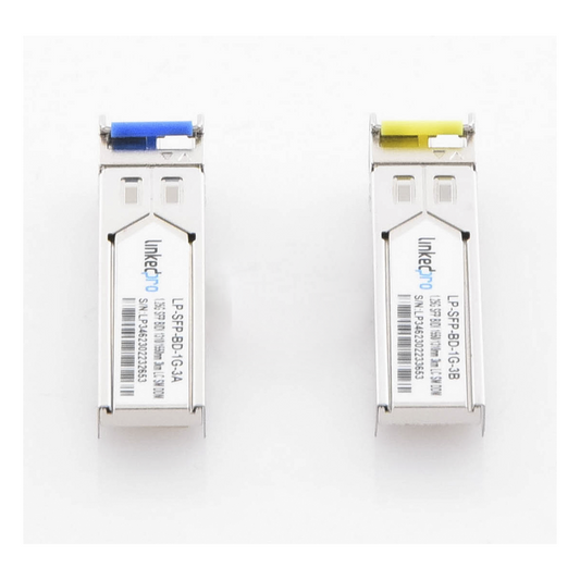 Transceptores Ópticos Bidireccionales SFP (Mini-Gbic) / Monomodo 1310 & 1550 nm / 1.25 Gbps / 1000BASE-BX / Conector LC/UPC Simplex / DDM / Hasta 3