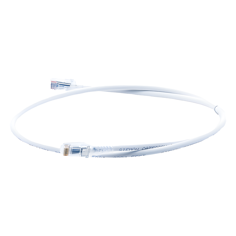 Patch Cord MC6 Modular Cat6 UTP, CM/LS0H, 0.91 Metros (3 Pies), Color Blanco, Versión Bulk (Sin Empaque Individual)