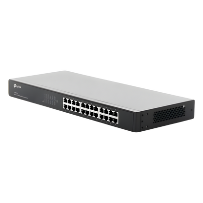 Switch no administrable de 24 puertos 10/100 Mbps para montaje en rack