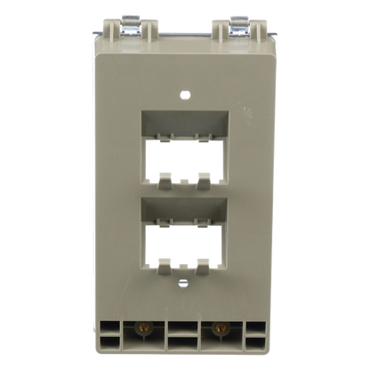 Placa de Pared Vertical, Resistente al Agua con Protección IP56, Acepta 4 Módulos Mini-Com, Color Gris