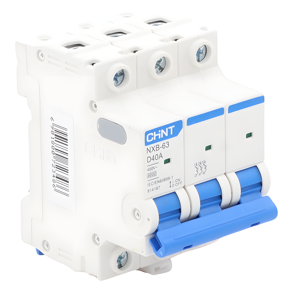 Pastilla para Riel Din, 3 Polos, 40 Amp, Vca:110/415v, 6kA, Catálogo: NXB633PD40.