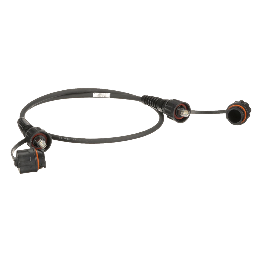 Patch Cord Cat6A IndustrialNet, Blindado S/FTP, Con Plug Industrial y Tapa en Cada Extremo, 1 Metro (3.28 Pies)
