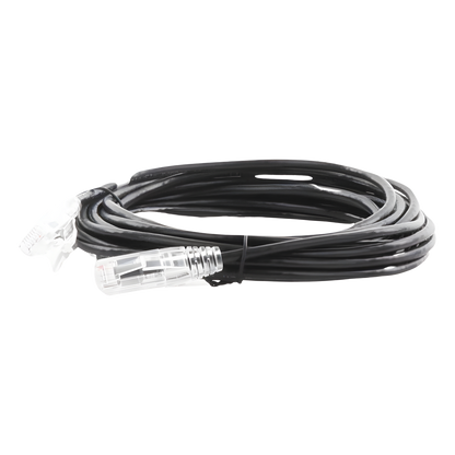 Cable de Parcheo Slim UTP Cat6A - 5 Metros (16.40 Pies) Negro, Diámetro Reducido (28 AWG)