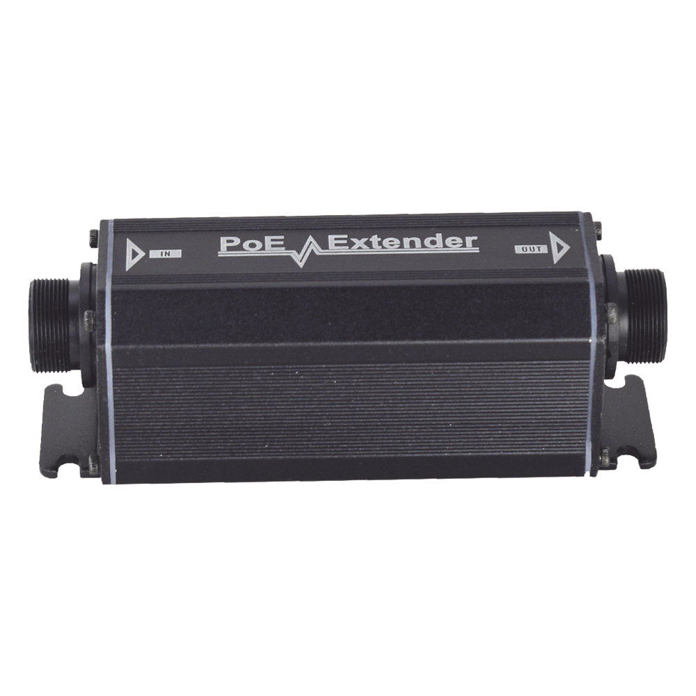 Extensor PoE / 100 Metros / Intemperie (IP66) / 60 Watts / 1 Puerto de Entrada / 1 Puerto de Salida PoE / No requiere alimentación