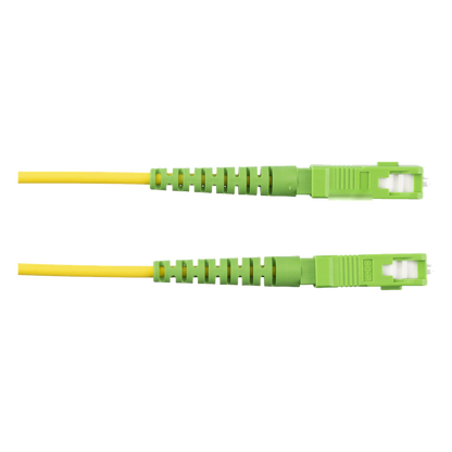 Jumper de Fibra Optica Monomodo 9/125 OS2, SC/APC-SC/APC Simplex, OFNR (Riser), Color Amarillo, 1 Metro (3.28 Pies)