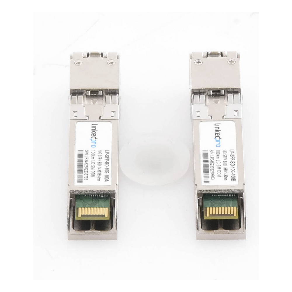 Transceptores Ópticos Bidireccionales SFP+ (Mini-Gbic) / Monomodo 1490 & 1550 nm / 10 Gbps / 10GBASE-BX / Conector LC/UPC Simplex / DDM / Hasta 100