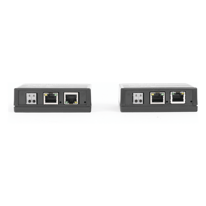 Kit extensor IP y PoE por cable UTP CAT5E hasta 500 mts @ 100 mbps
