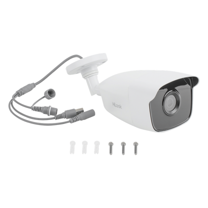 Bala TURBOHD 2 Megapíxeles (1080p) / Gran Angular 103º / Lente 2.8 mm / METAL / IR EXIR Inteligente 40 mts / Exterior IP66 / TVI-AHD-CVI-CVBS / dWDR