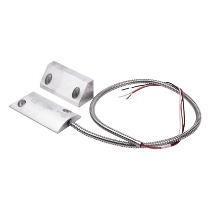 Contacto Magnético para Piso Uso Rudo / Salida Dual NC/NA / GAP 65 mm (2.5 in) / Aluminio / Cable Blindado 55 cm / UL & CE