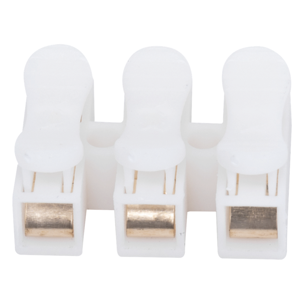 Conector tipo PUSH de 3 Contactos / Para una Conexión Rápida / Puentes de Cables