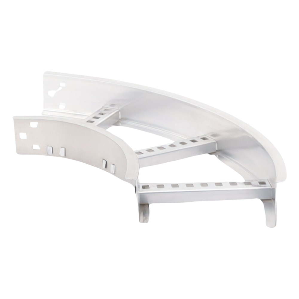 Curva Horizontal de Aluminio de 90° Perfil Z / Peralte 3 1/4" / Ancho 9" / Radio 8" / Incluye Tornillería (CHC90EZ314R8X9AK)