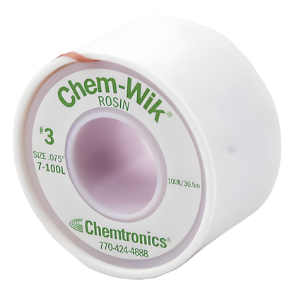 Rollo de Desoldar Chemtronics, 100 ft, 30 mts, 0.075 inches.