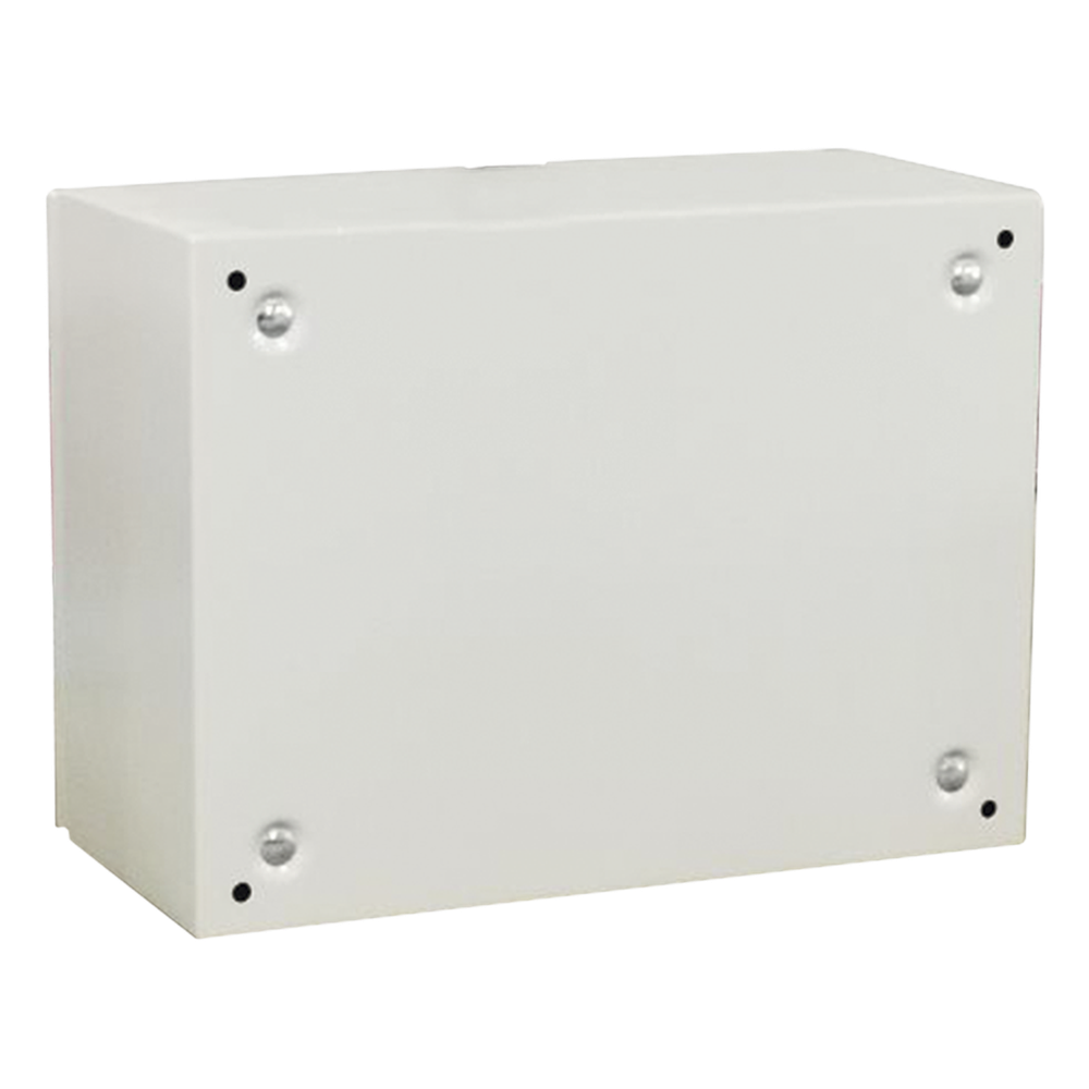 Gabinete de Acero IP66 Uso en Intemperie (400 x 300 x 300 mm) con Placa Trasera Interior Metálica y Compuerta Inferior Atornillable (Incluye Chapa y