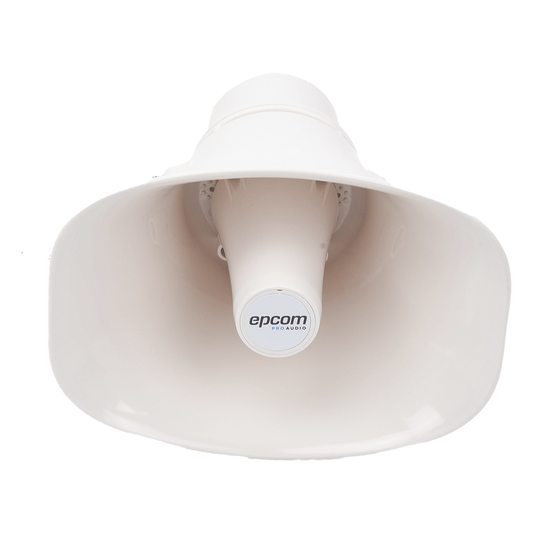 Altavoz para Exterior | Tipo Trompeta | 15-30W | 70/100V | IP66 | Material ABS | Bracket de Metal
