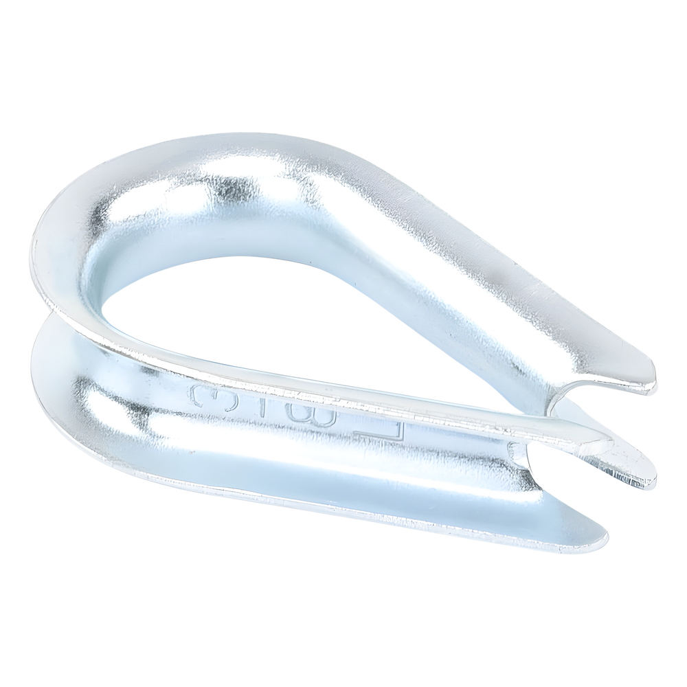 Cuello/ Guardacabo/ Rozadera para Cable de 3/8" de Acero Galv. por Inmersión