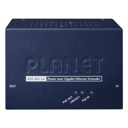 Extensor PoE+ / Hasta 100 m / Entrada PoE+ Gigabit 802.3 at y Salida PoE+ Gigabit 802.3 af / at / Interior