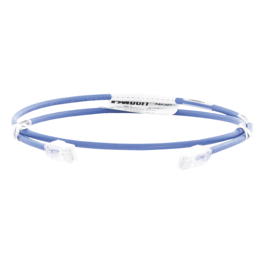 Cable de Parcheo UTP Cat6A, CM/LSZH, Diámetro Reducido (28AWG), Color Azul, 0.91 Metros (3 Pies)