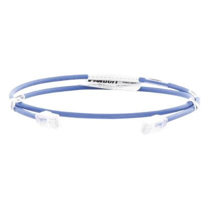 Cable de Parcheo UTP Cat6A, CM/LSZH, Diámetro Reducido (28AWG), Color Azul, 0.91 Metros (3 Pies)