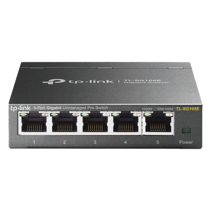Switch Escritorio Easy Smart de 5 puertos 10/100/1000 Mbps / IGMP para Vigilancia / Calidad en el Servicio (QoS) / Gestión GUI