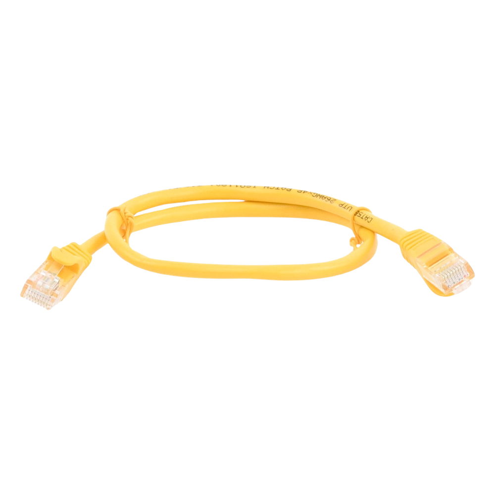 Cable de Parcheo UTP Cat5e - 0.5 Metros (1.64 Pies) - Amarillo