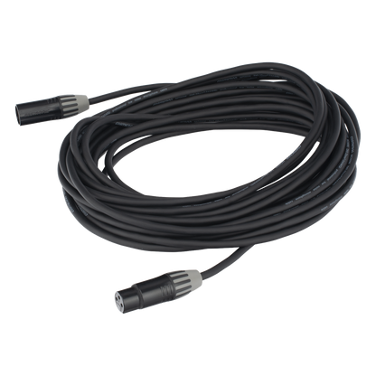 Cable XLR | 3 polos | Conector Hembra-Macho | Serie M | Carcasa Negra | Contactos Dorados | Ideal para Microfonía | Longitud 10m