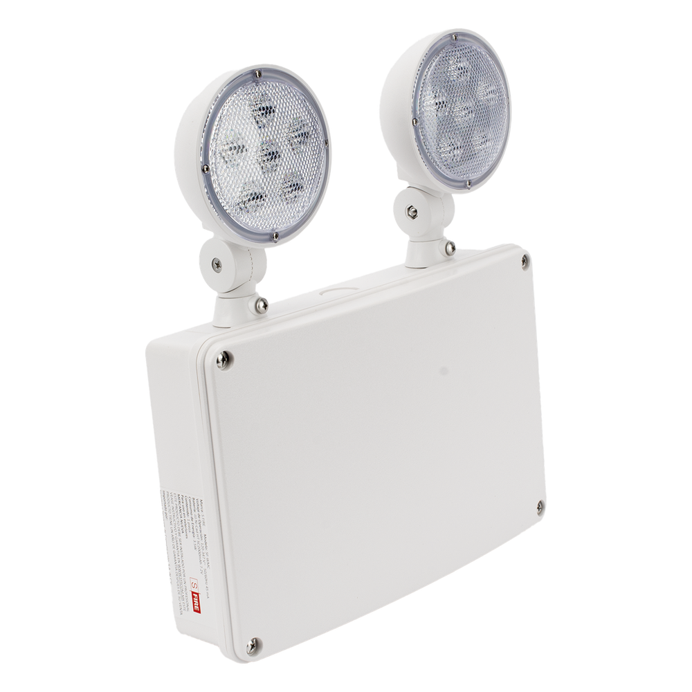 SFWMC / Luz de Emergencia LED / Montaje Universal Pared-Techo-Lateral / 600 lm / 3W / 120-277 VAC / Batería de Respaldo 6V 4.5Ah