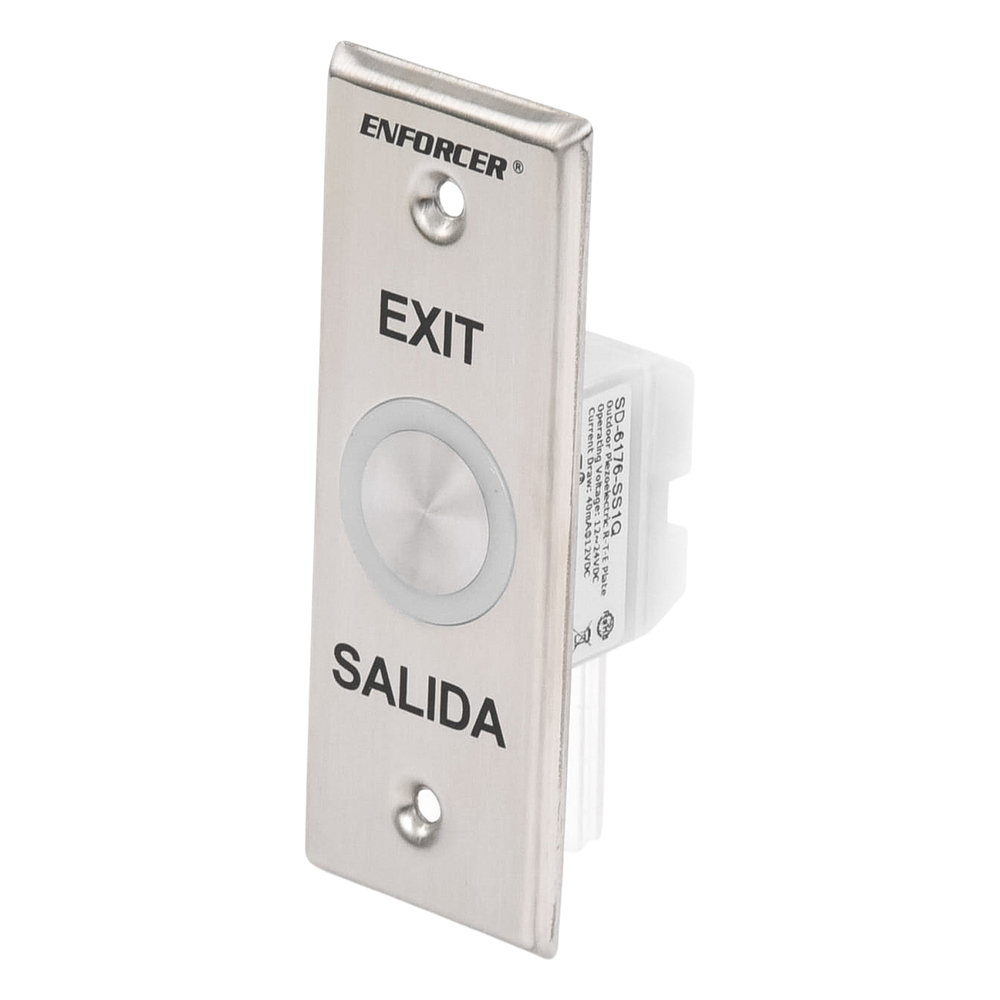 Botón de Salida con Aro Iluminado Color Verde y Rojo / IP65 / Buzzer / Función Toggle (Enclavado) / Temporizador / Relevador NC/NO/ Uso Exterior e