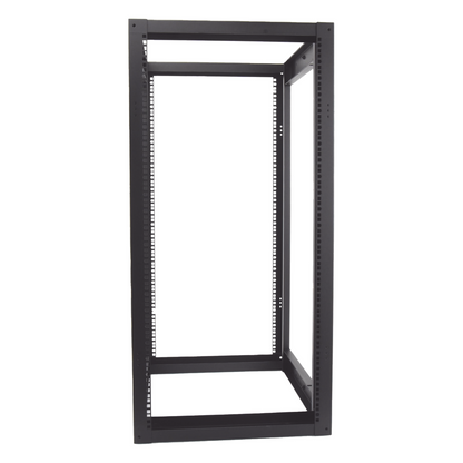 Rack Estándar 19" de 4 Postes, Acero, 24 Unidades, Profundidad Ajustable.