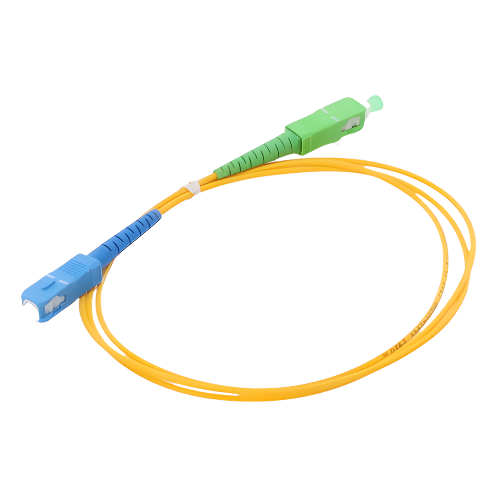 Jumper de Fibra Óptica Monomodo SC/APC-SC/UPC Simplex de 1 Metro (3.28 Pies), 2mm