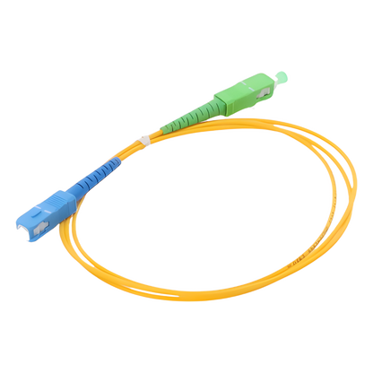 Jumper de Fibra Óptica Monomodo SC/APC-SC/UPC Simplex de 1 Metro (3.28 Pies), 2mm