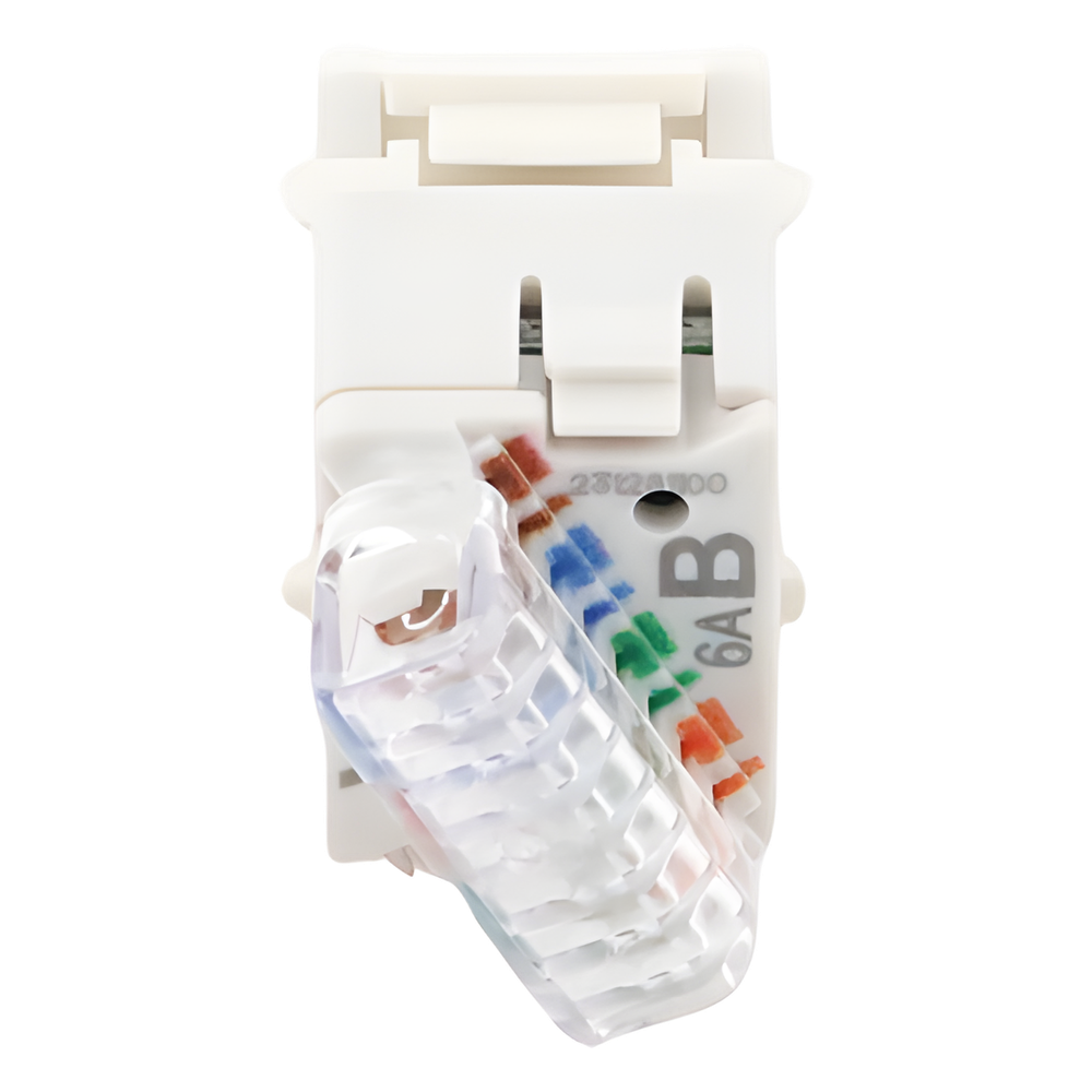 Jack Ultramax Cat6A, UTP, Tipo Keystone, Color Blanco, Punch Down
